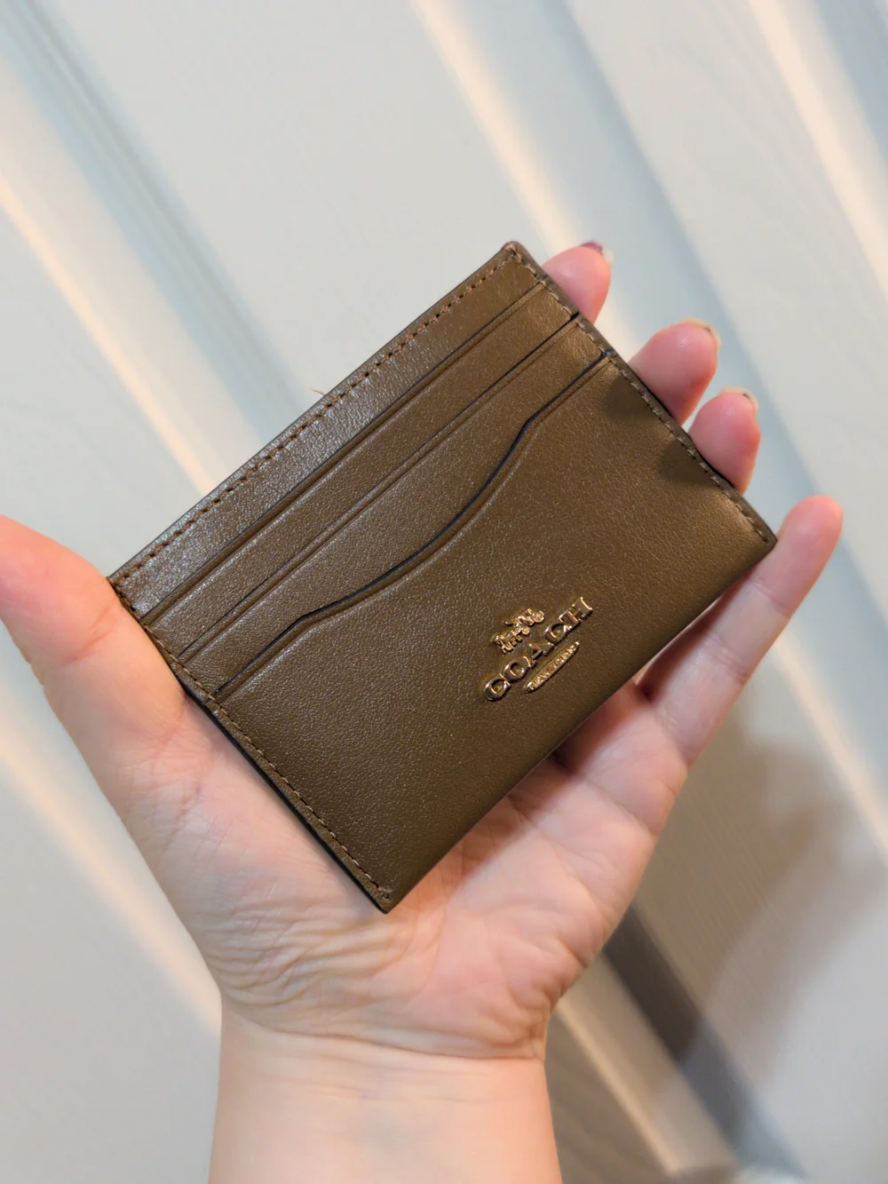 Coach Card Case in light brown never used